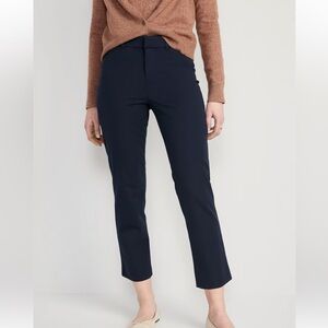 Old Navy High Rise Navy Blue Pixie Straight Leg Pants